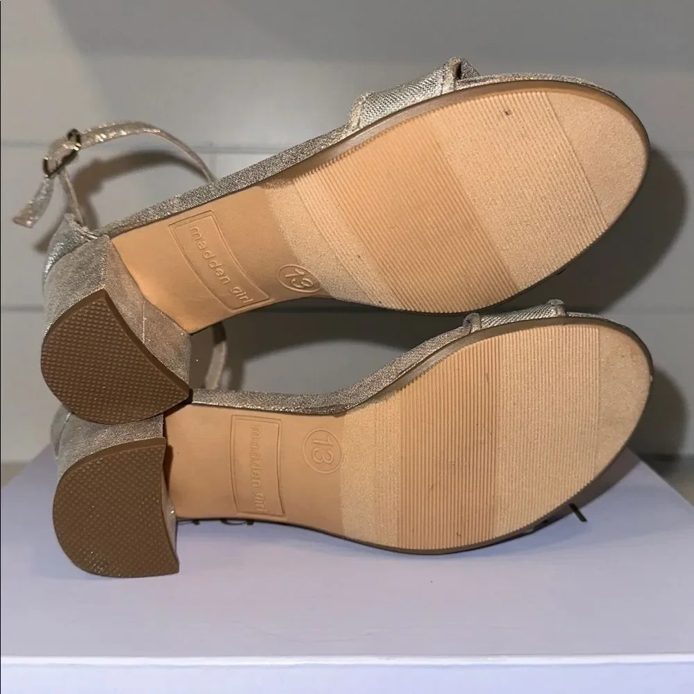 Madden Girl MMARISA Gold Mesh Heels NEW Size 13 Easter Church Wedding